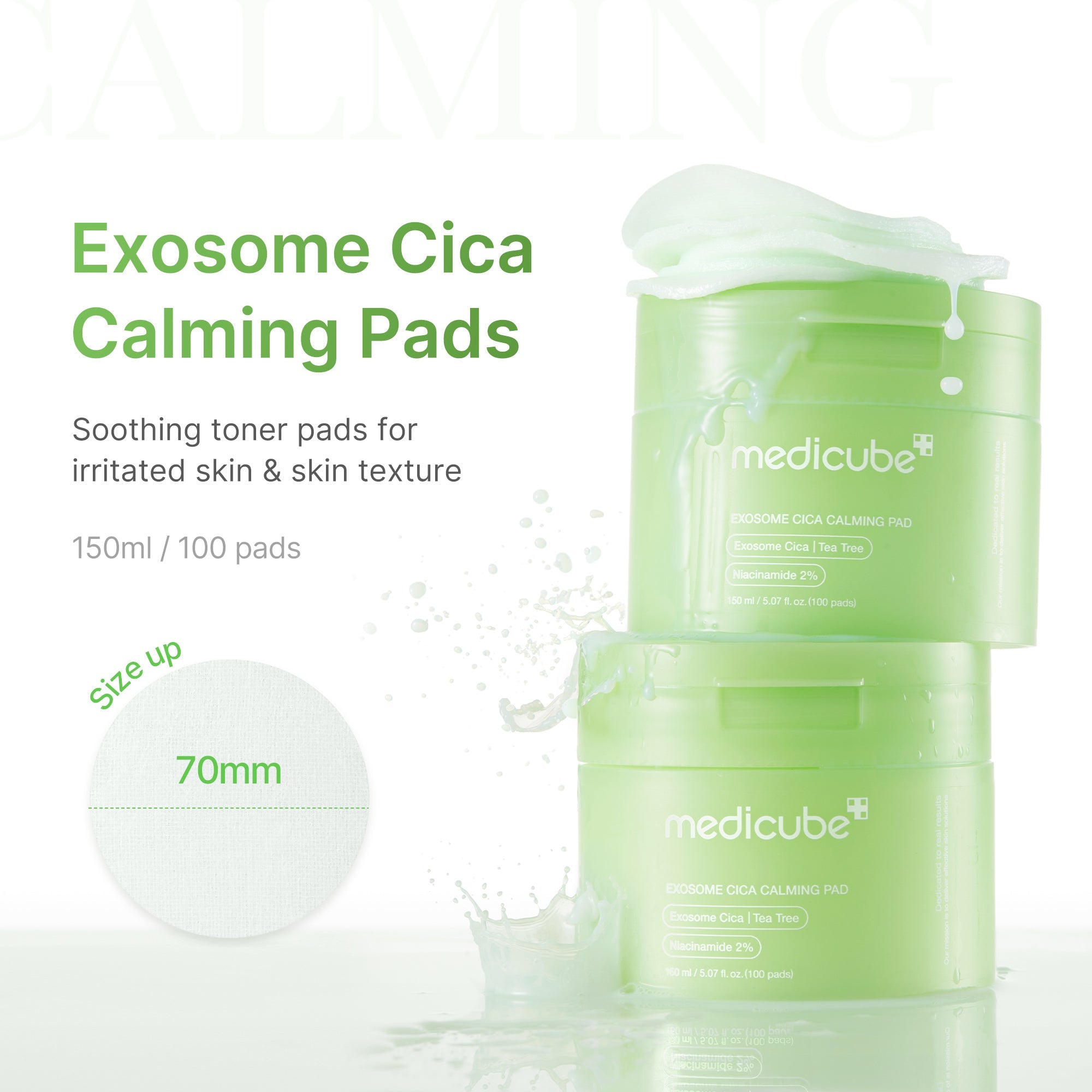 Exosome Cica Calming Toner Pads